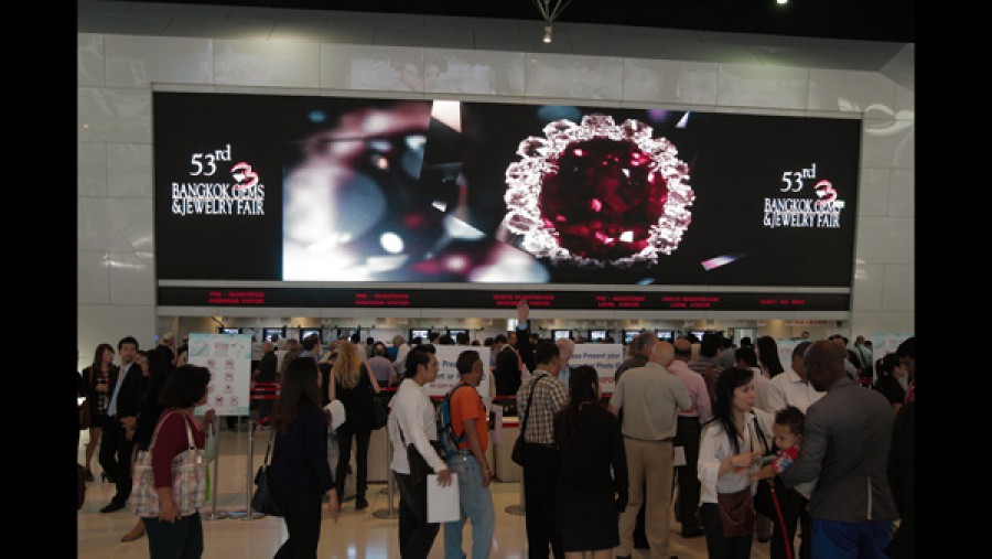 The 53rd edition of the Bangkok Gems & Jewelry Fair will be running five full days, Tuesday 25th February to Saturday 1st March, 2014, in the Impact Exhibition Hall, Muang Thong Thani, Bangkok, Thailand.
