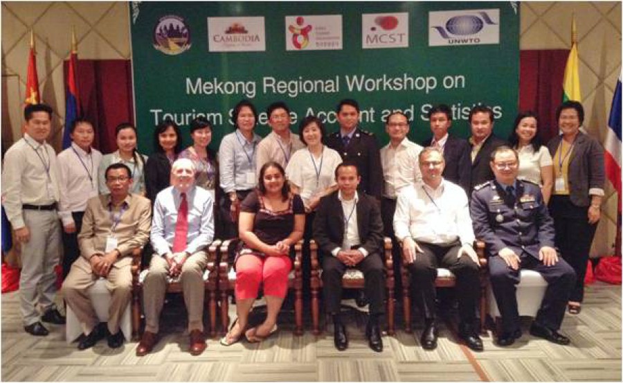 Representatives from TCEB joining the Thai delegation at the Mekong Regional Workshop on Tourism Satellite Account (TSA)